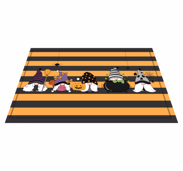 Individual para mesa halloween sombreros de gnomo halloween - TenVinilo