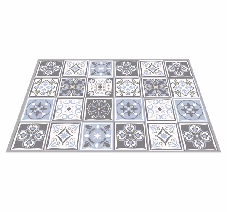 Individual para mesa patrón azulejos ornamentales - TenVinilo