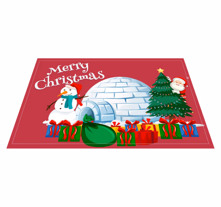 Individual para mesa navideño escena festiva - TenVinilo