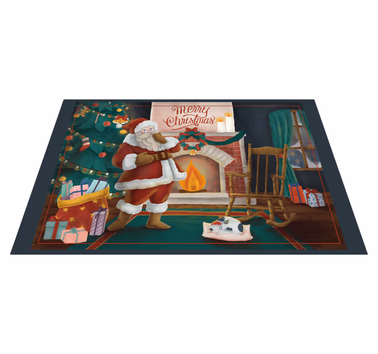 Individual para mesa navideño encuentro con santa - TenVinilo
