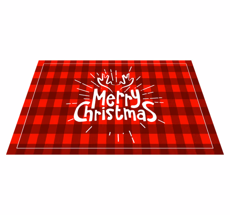 Individual para mesa navideño diseño feliz navidad - TenVinilo
