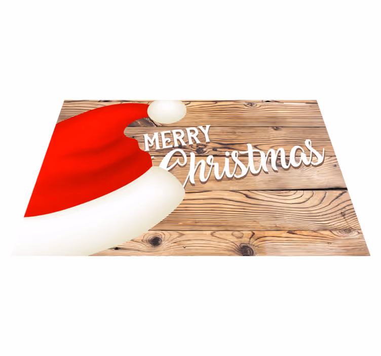Individual para mesa navideño sombrero de santa festivo - TenVinilo