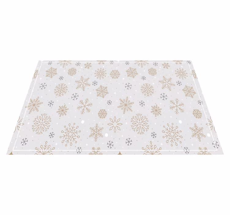 Individual para mesa navideño decoración con copos de nieve - TenVinilo