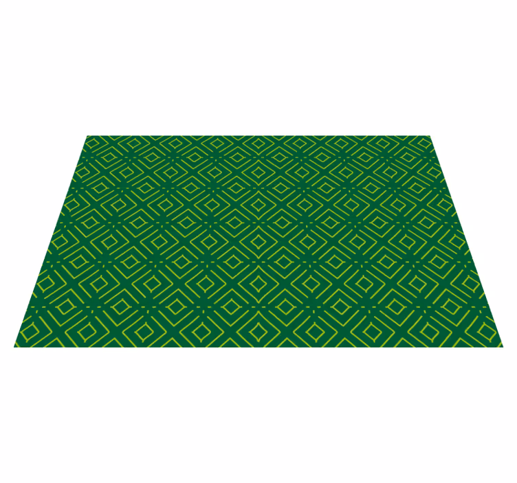 Individual para mesa patrón geométrico verde - TenVinilo