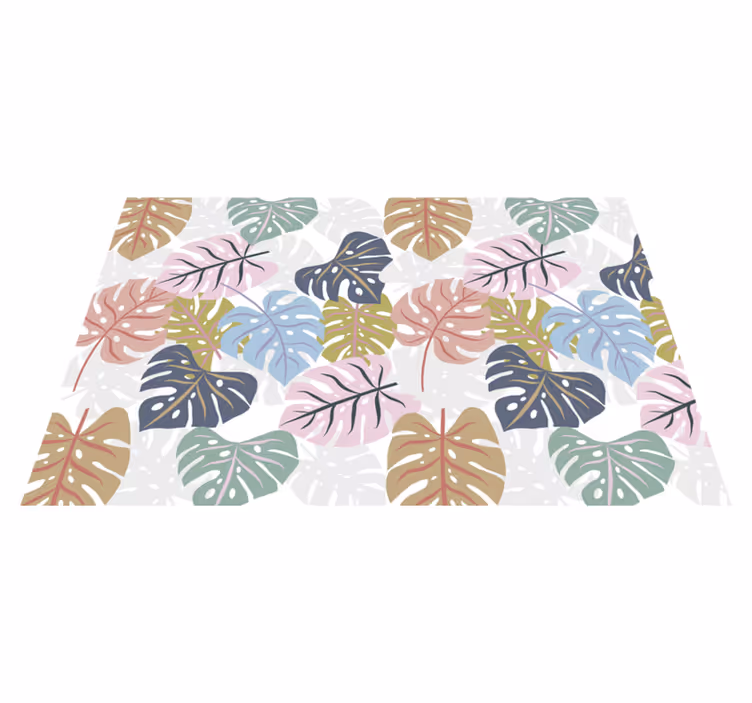 Individual para mesa original estampado de hojas tropicales - TenVinilo