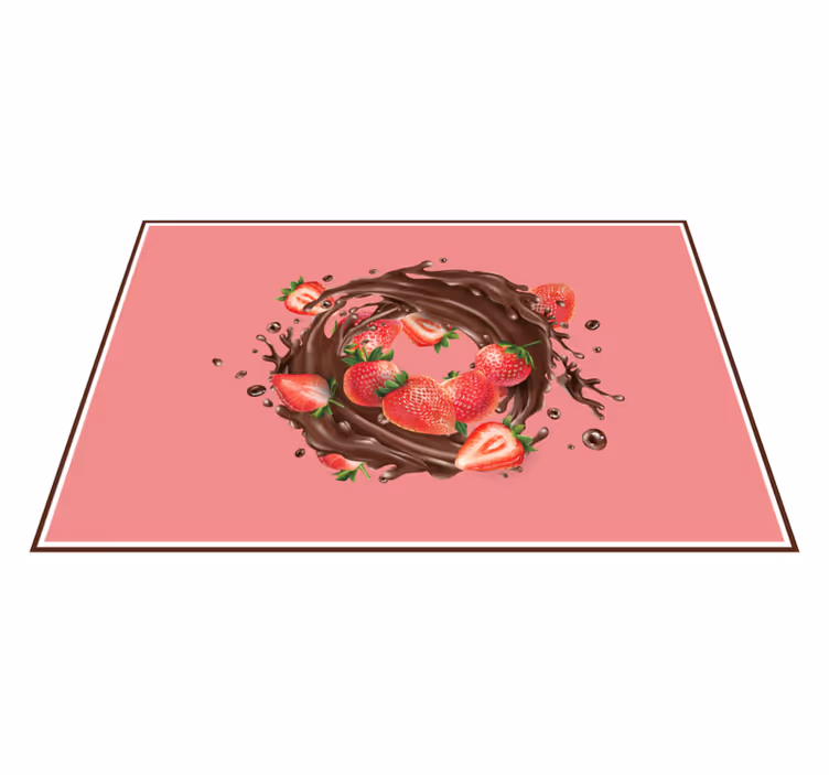 Individual para mesa original fresas con chocolate - TenVinilo