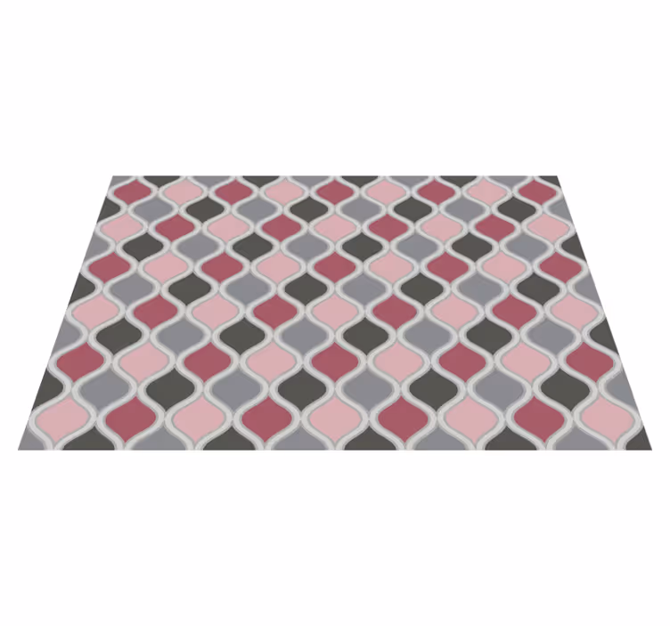 Manteles individuales elegantes Estampado rosa y gris - TenVinilo