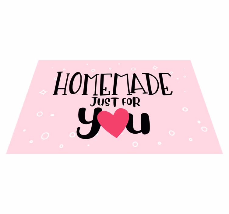 Individual para mesa frases diseño de corazón casero - TenVinilo