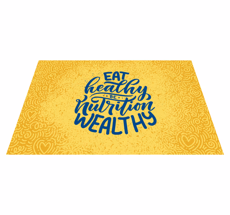 Individual para mesa frases nutrición saludable riqueza - TenVinilo