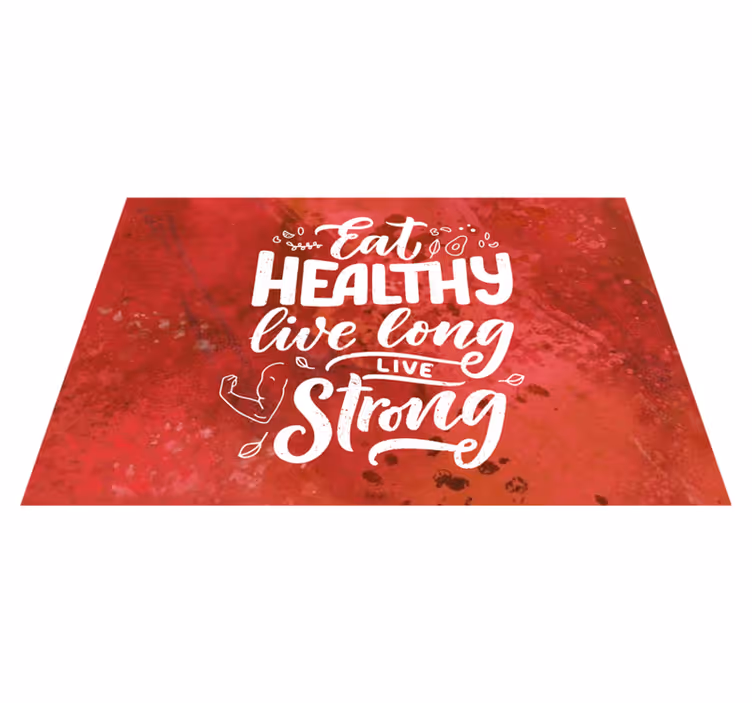 Individual para mesa frases come sano vive fuerte - TenVinilo
