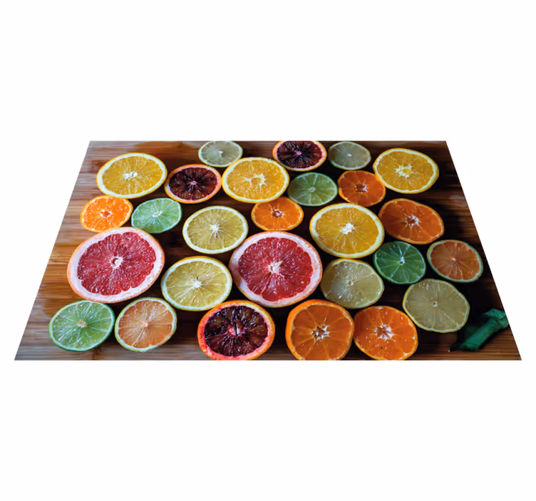 Individual para mesa original arreglo de frutas cítricas - TenVinilo