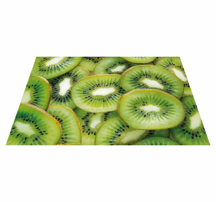Individual para mesa patrón rodajas de kiwi fresco - TenVinilo