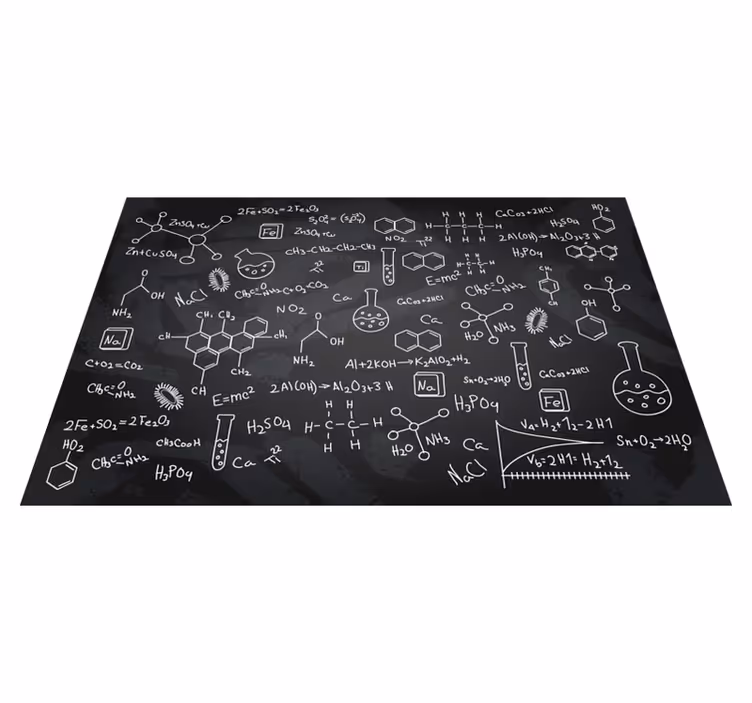 Individual para mesa original imprimir ecuación química - TenVinilo