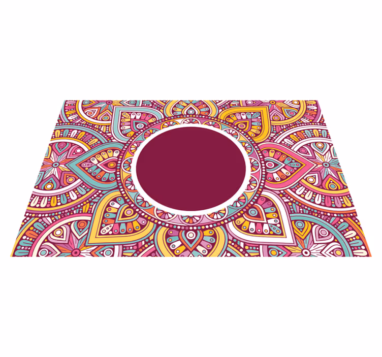 Individual para mesa original patrón mandala colorido - TenVinilo