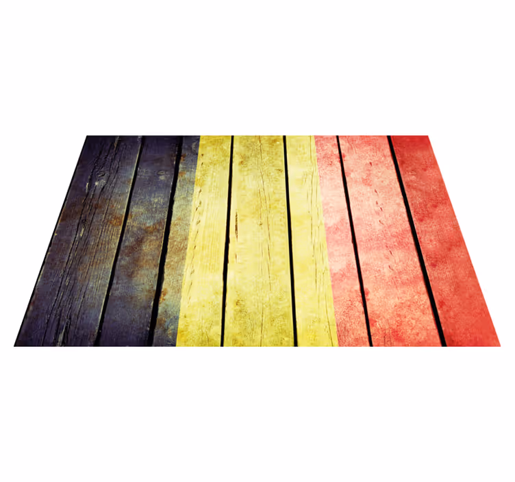 Individual para mesa patrón tablón de madera colorido - TenVinilo