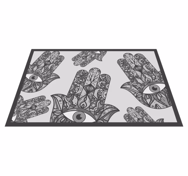 Individual para mesa original motivos de manos intrincados - TenVinilo