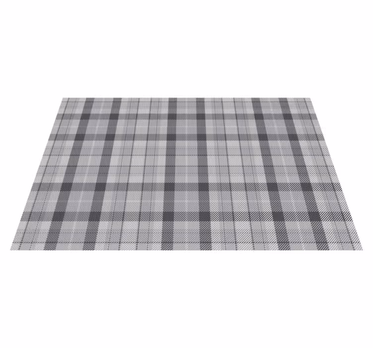 Individual para mesa elegante estilo lino a cuadros - TenVinilo