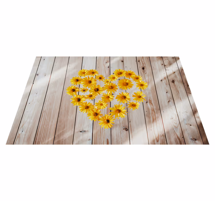 Individual para mesa original arreglo floral corazón - TenVinilo