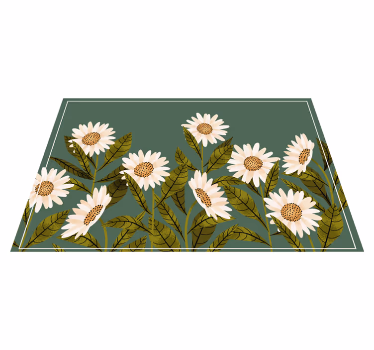 Individual para mesa original motivo floral de margaritas - TenVinilo