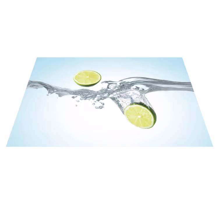 Individual para mesa patrón salpicadura de limones - TenVinilo