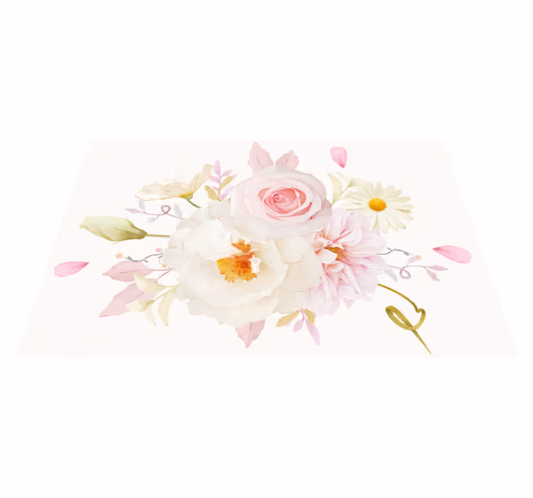 Individual para mesa original arreglo floral encantador - TenVinilo