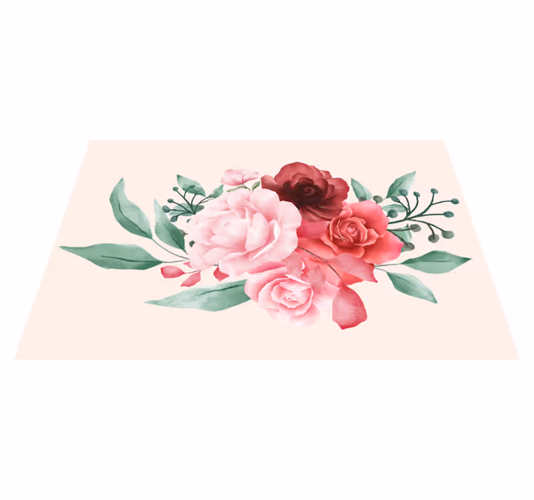 Mantel individual moderno Flor de rosas - TenVinilo