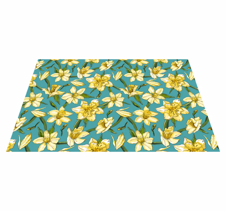 Individual para mesa original patrón floral narciso - TenVinilo