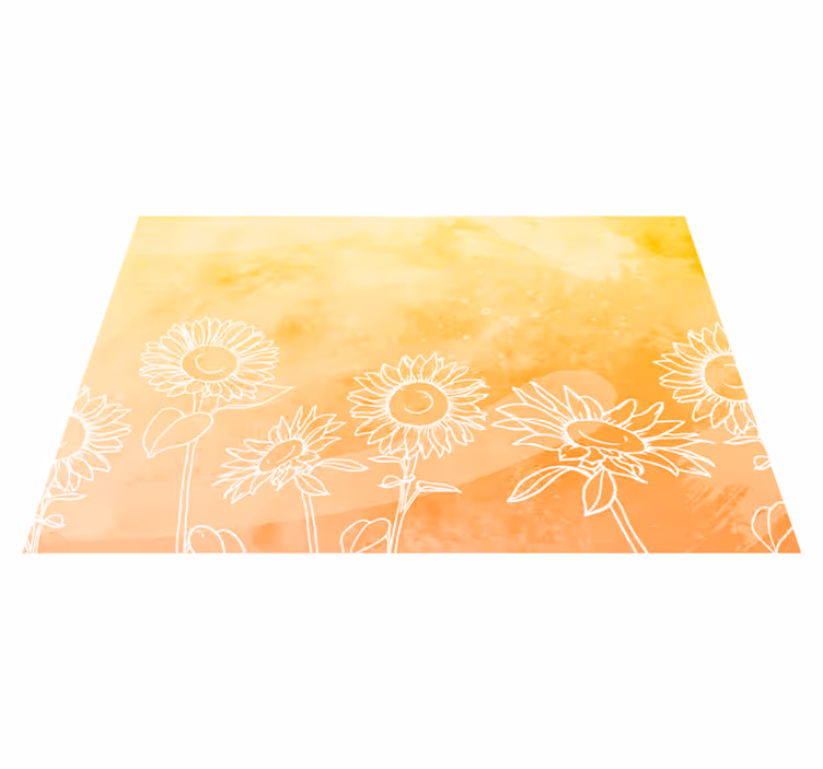 Mantel individual moderno Flor del sol - TenVinilo