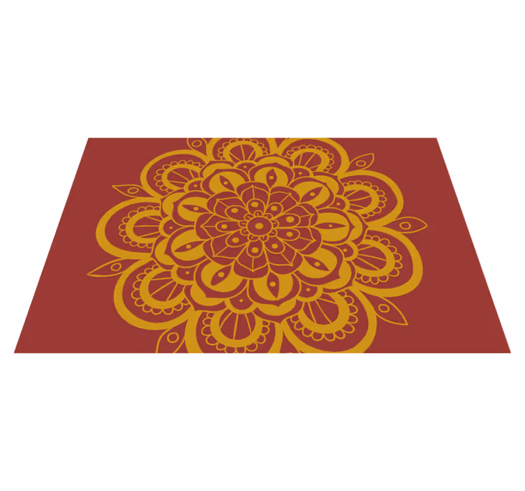 Individual para mesa original motivo floral elaborado - TenVinilo
