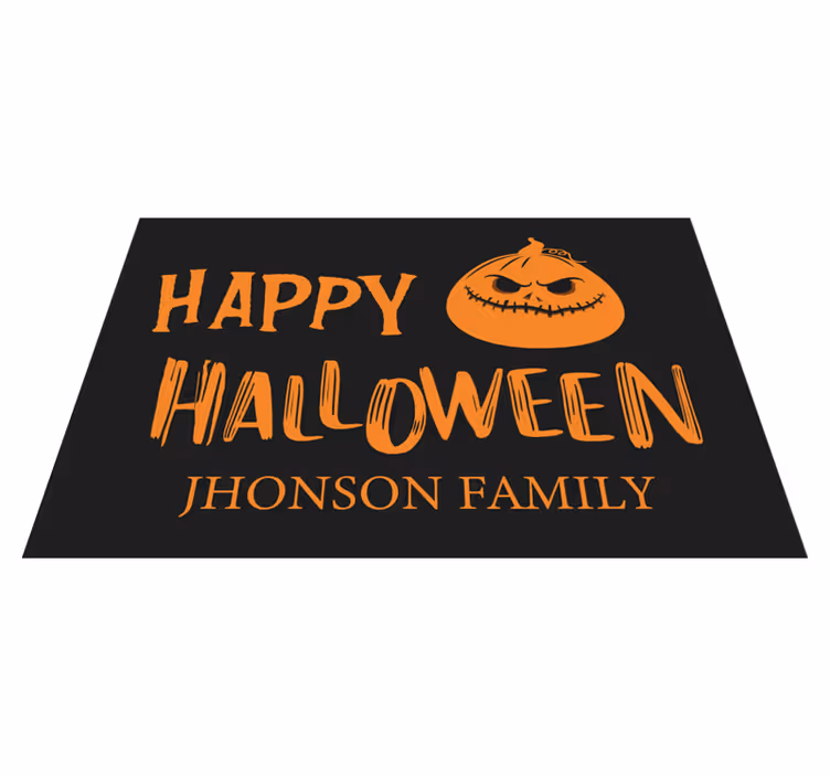 Individual para mesa halloween saludo familiar de halloween - TenVinilo