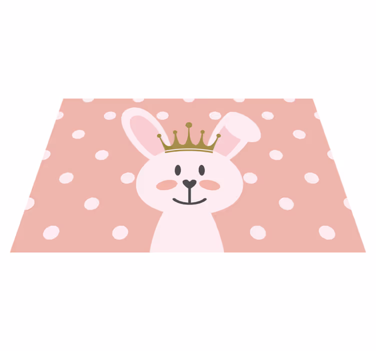 Individual para mesa infantil corona de conejito linda - TenVinilo