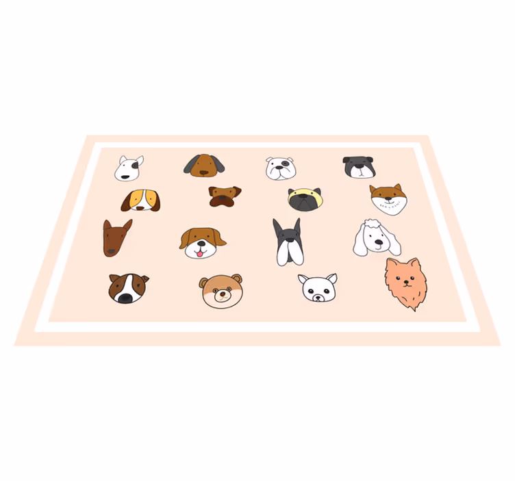 Individual para mesa infantil colección caras de animales - TenVinilo