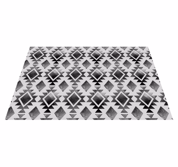 Individual para mesa patrón geométrico monocromo - TenVinilo