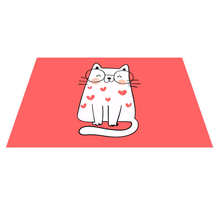 Individual para mesa infantil personaje gato adorable - TenVinilo