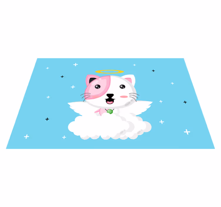 Individual para mesa infantil gato Ángel tierno - TenVinilo