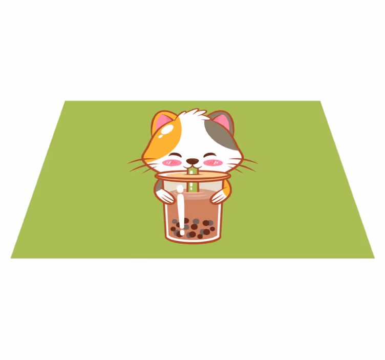 Individual para mesa infantil gato lindo bebida - TenVinilo