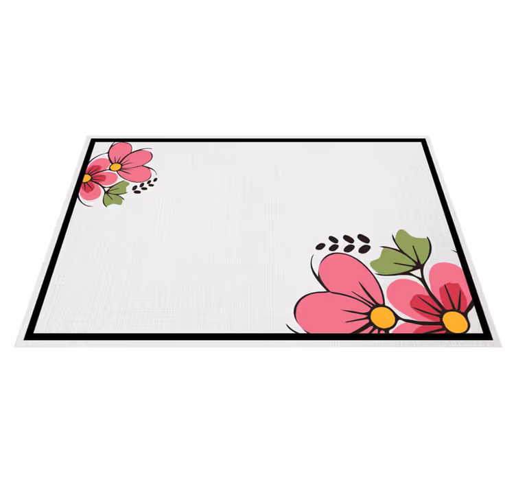 Individual para mesa original diseño de patrón floral - TenVinilo