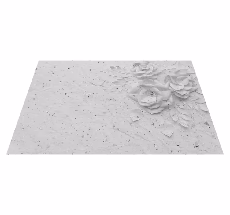 Individual para mesa patrón relieve floral elegante - TenVinilo