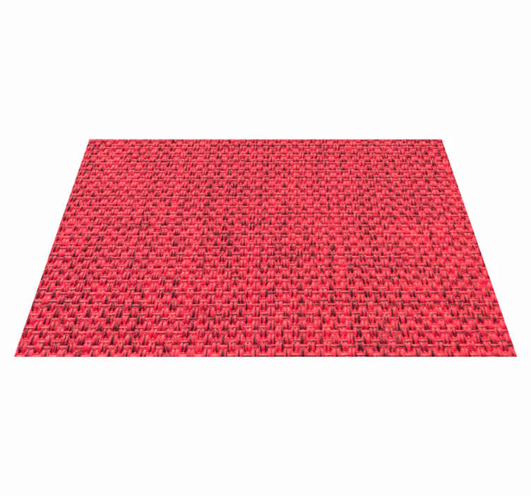 Individual para mesa patrón alfombra texturizada roja - TenVinilo