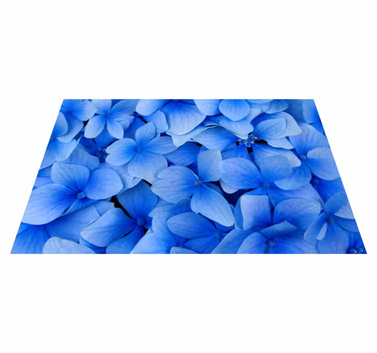 Mantel individual moderno Varias flores azules - TenVinilo