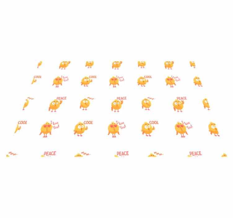 Individual para mesa infantil motivos de pollitos adorables - TenVinilo