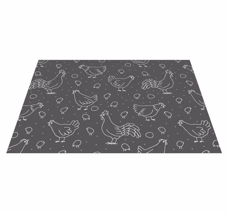Individual para mesa original tazón encantadora gallina - TenVinilo