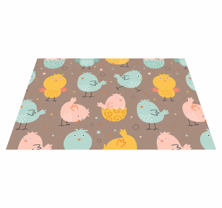 Individual para mesa infantil motivos aviares vibrantes - TenVinilo