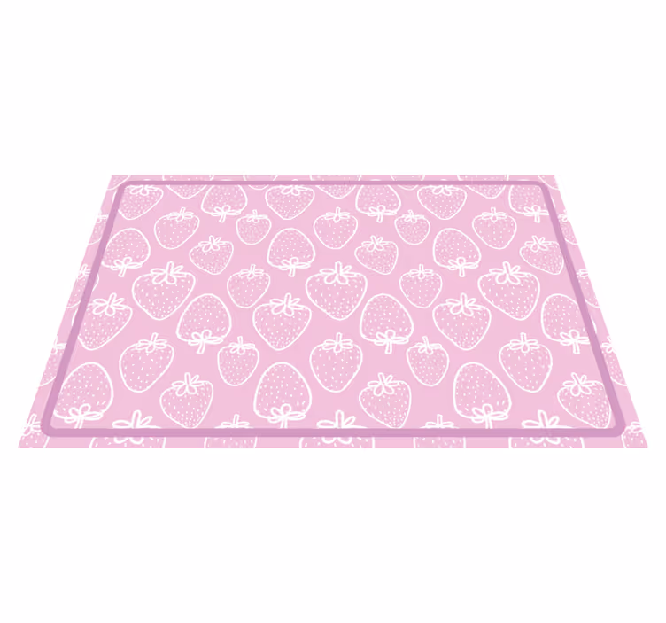 Individual para mesa infantil estampado de fresas - TenVinilo