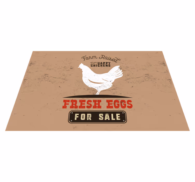 Individual para mesa original pollo de granja fresco - TenVinilo