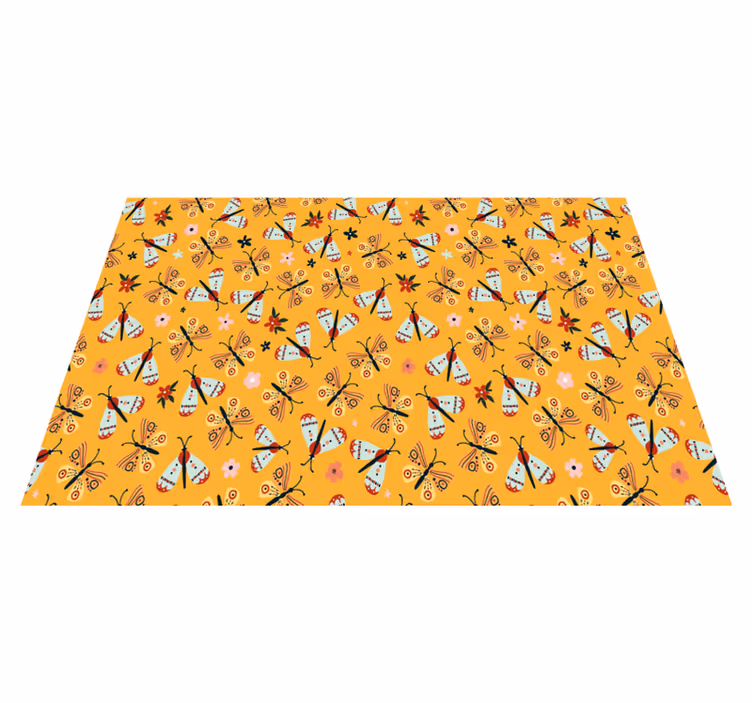 Mantel individual rectangular Mariposas dibujadas a mano - TenVinilo