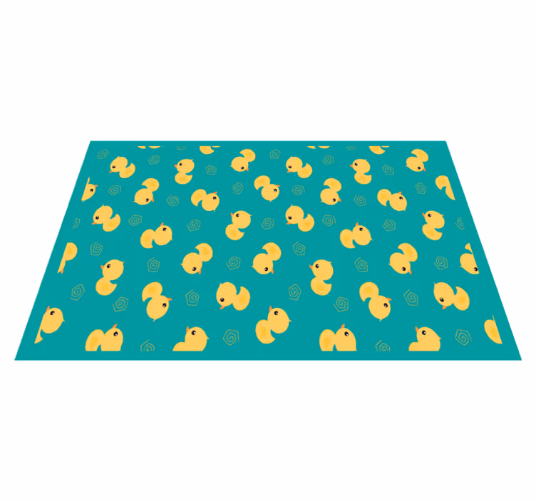 Individual para mesa infantil patrón de patitos adorables - TenVinilo