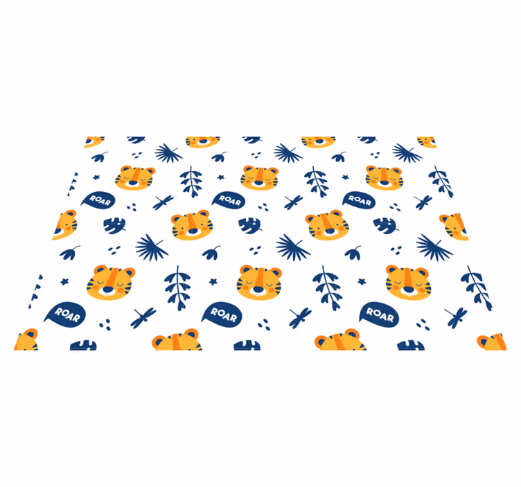 Individual para mesa infantil patrón cara de tigre - TenVinilo