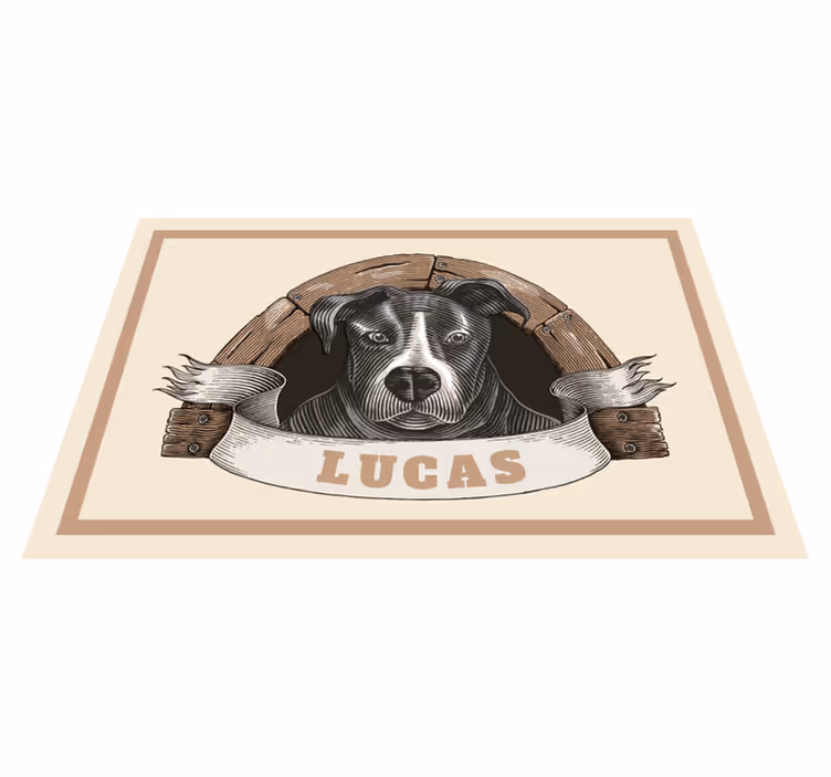 Individual para mesa original ilustración de perro - TenVinilo