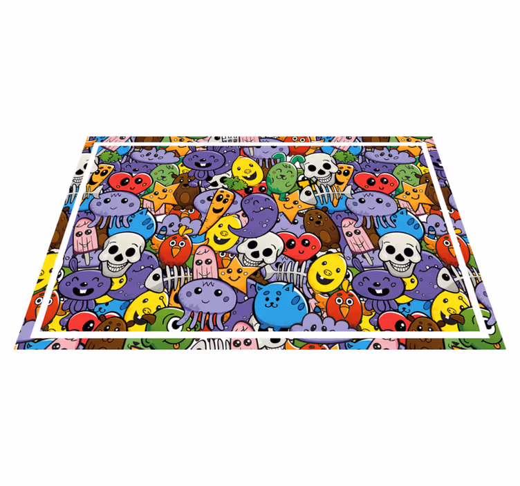 Individual para mesa infantil personajes de dibujos animados - TenVinilo